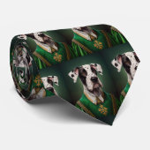 Grote Deen Dog in St. Patrick's Day Dress Stropdas (Opgerold)