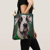 Grote Deen Dog in St. Patrick's Day Dress Tote Bag (Dichtbij)