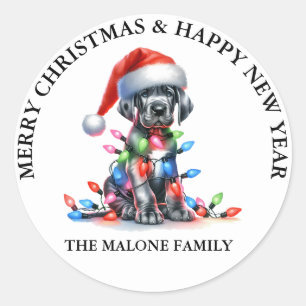 Grote Deen Een Passief Moderne Kerst Ronde Sticker