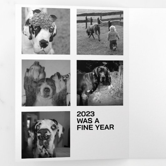 Grote Deen einde van het jaar kaarten (Binnenzijde eerst)