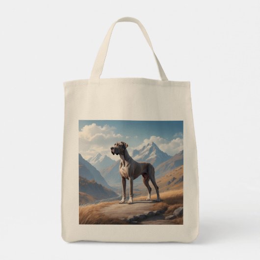 Grote Deen Elegante Kruidenier Canvas tas (Achterkant)