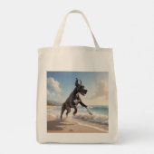 Grote Deen Elegante Kruidenier Canvas tas (Achterkant)