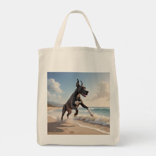 Grote Deen Elegante Kruidenier Canvas tas (Achterkant)