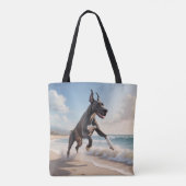 Grote Deen Elegante Schouder Canvas tas (Achterkant)