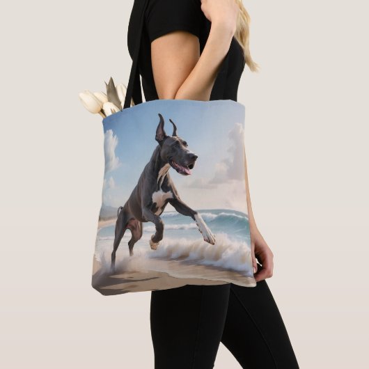 Grote Deen Elegante Schouder Canvas tas (Dichtbij)