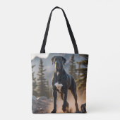 Grote Deen Elegante Schouder Canvas tas (Achterkant)