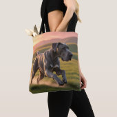 Grote Deen Elegante Schouder Canvas tas (Dichtbij)