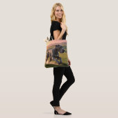 Grote Deen Elegante Schouder Canvas tas (Op model)
