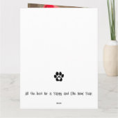 Grote Deen Elf Puppy Kerst Kaart (Achterkant)