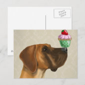 Grote Deen en Cupcake Briefkaart (Voorkant / Achterkant)