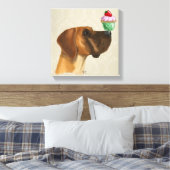 Grote Deen en Cupcake Canvas Afdruk (Insitu (Slaapkamer))