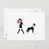 Grote Deen en meisje Briefkaart (Voorkant / Achterkant)