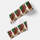 Grote Deen (Fawn) Kerstmis Grosgrain Lint (Achterkant)