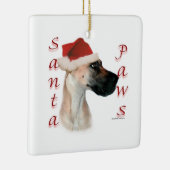 Grote Deen (fawn) Santa Paws Keramisch Ornament (Rechts)