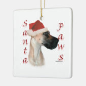 Grote Deen (fawn) Santa Paws Keramisch Ornament (Links)