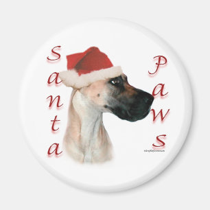Grote Deen (fawn) Santa Paws Magneet