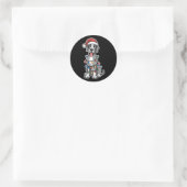 Grote Deen Gehuld In Kerstlichten Ronde Sticker (Tas)