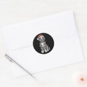 Grote Deen Gehuld In Kerstlichten Ronde Sticker (Envelop)