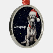 Grote Deen Gepersonaliseerde Kerst Ornament (Rechts)