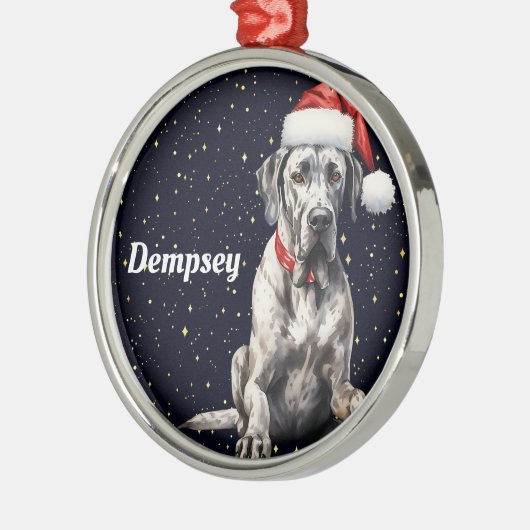Grote Deen Gepersonaliseerde Kerst Ornament (Links)