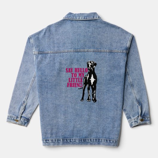Grote Deen grappig statement Denim Jacket (Achterkant)