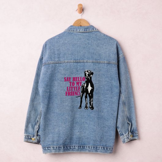 Grote Deen grappig statement Denim Jacket (Hangar)