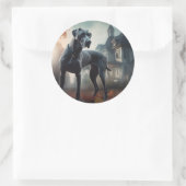 Grote Deen Halloween eng Ronde Sticker (Tas)