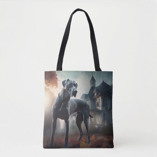 Grote Deen Halloween eng Tote Bag (Voorkant)