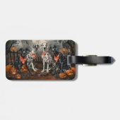 Grote Deen Halloween Spooky Bagagelabel (Achterkant horizontaal)