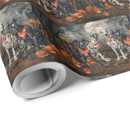 Grote Deen Halloween Spooky Cadeaupapier (Rol Hoek)