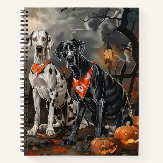 Grote Deen Halloween Spooky Notitieboek (Voorkant)
