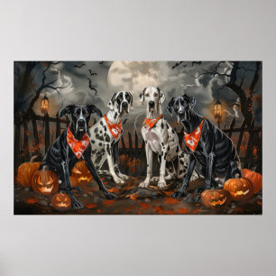Grote Deen Halloween Spooky Poster