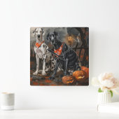 Grote Deen Halloween Spooky Vierkante Klok (Huis)