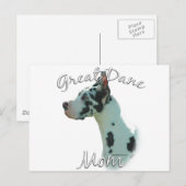 Grote Deen (harlekijn) Mam 2 Briefkaart (Voorkant / Achterkant)