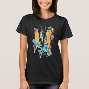 Grote Deen Hond 50e Verjaardag Thema Feest 50 Jaar T-shirt