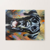Grote Deen Hond Acryl Art Print Hondenliefhebber G Legpuzzel (Horizontaal)