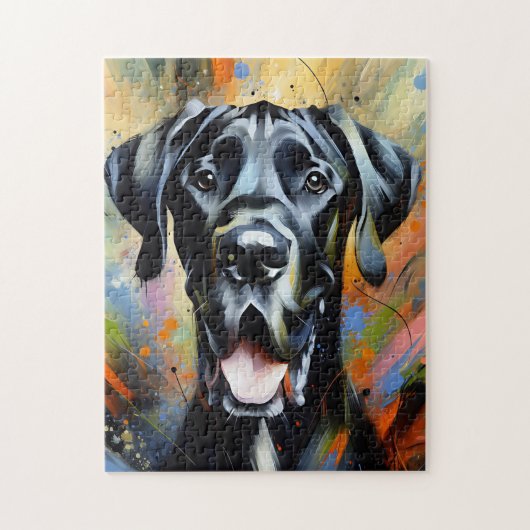 Grote Deen Hond Acryl Art Print Hondenliefhebber G Legpuzzel (Verticaal)