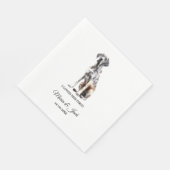 Grote Deen Hond bruiloft servetten met foto (Hoek)