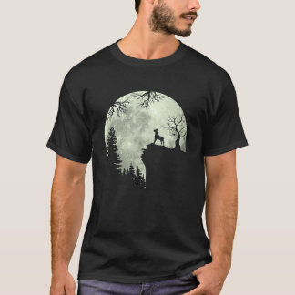 Grote deen-hond-en-moonhobby in Forest Dog-hare T-shirt