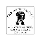 Grote Deen Hond Familienaam Retour Adres Rubberstempel (Afrduk)