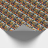 Grote Deen Hond Herfst Oogst Thanksgiving Cadeaupapier (Hoek)