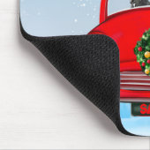 Grote deen-hond in de auto met de kerstman muismat (Hoek)