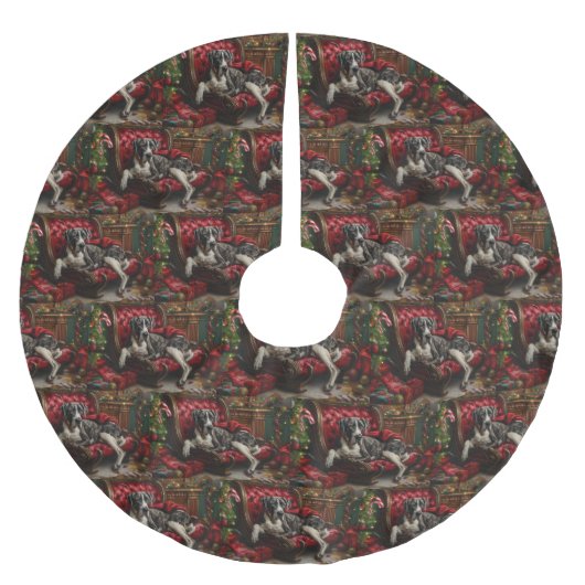 Grote Deen Hond Kerstfeest Kerstboom Rok (Voorkant)