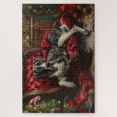 Grote Deen Hond Kerstfeest Legpuzzel (Verticaal)