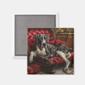 Grote Deen Hond Kerstfeest Magneet (Voorkant / Achterkant)
