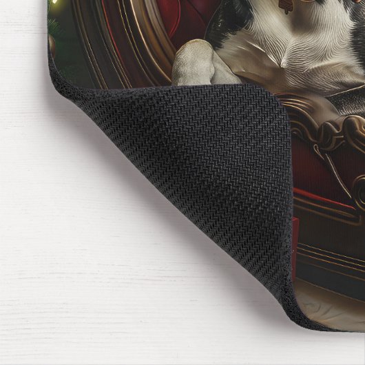 Grote Deen Hond Kerstfeest Muismat (Hoek)