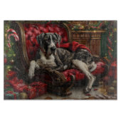 Grote Deen Hond Kerstfeest Snijplank (Voorkant)