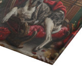 Grote Deen Hond Kerstfeest Snijplank (Hoek)