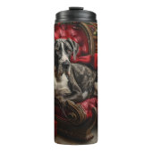 Grote Deen Hond Kerstfeest Thermosbeker (Voorkant)