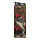 Grote Deen Hond Kerstfeest Thermosbeker (Geroteerd rechts)